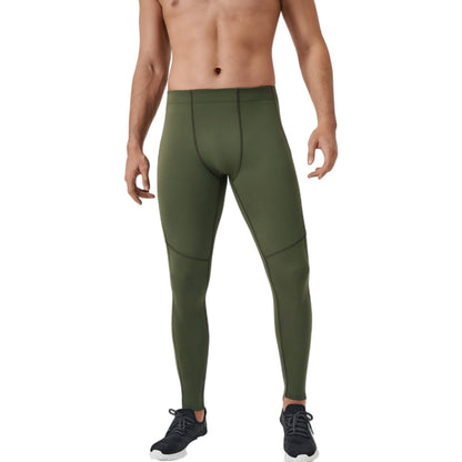 Anna-Kaci Active Men's Full-Length Compression Leggings with Side Pockets and Stretch Moisture-Wicking Fabric