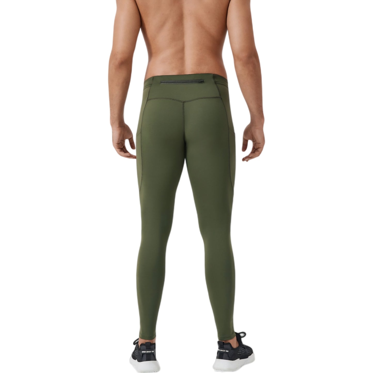 Anna-Kaci Active Men's Full-Length Compression Leggings with Side Pockets and Stretch Moisture-Wicking Fabric