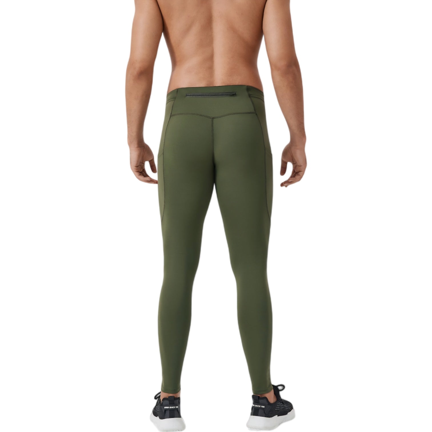 Anna-Kaci Active Men's Full-Length Compression Leggings with Side Pockets and Stretch Moisture-Wicking Fabric