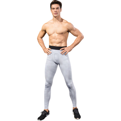 Anna-Kaci Active Men's High Performance Compression Leggings Full-Length with Honeycomb Texture and Elastic Waistband