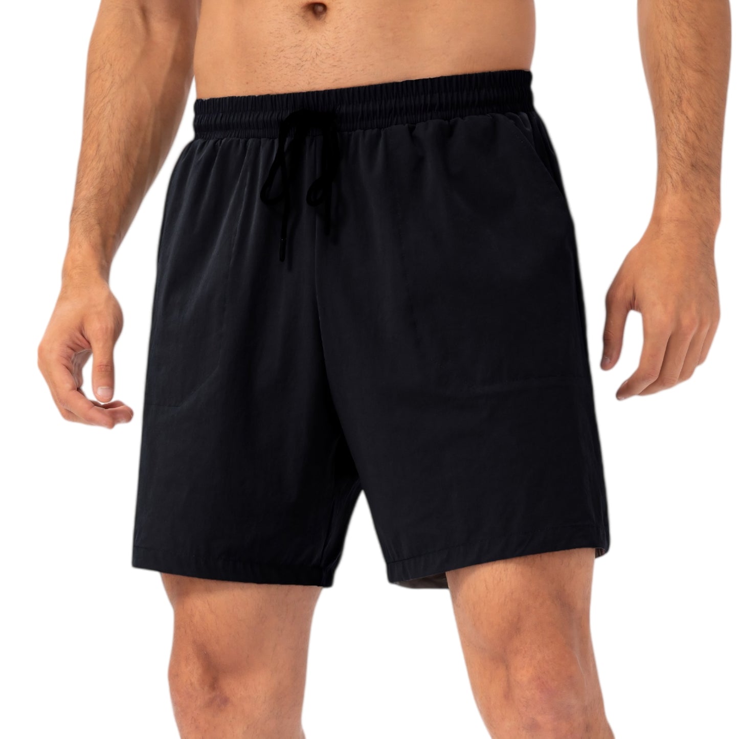 Anna-Kaci Active Men's Lightweight Quick-Dry Shorts with Elastic Drawstring Waist and Side Pockets