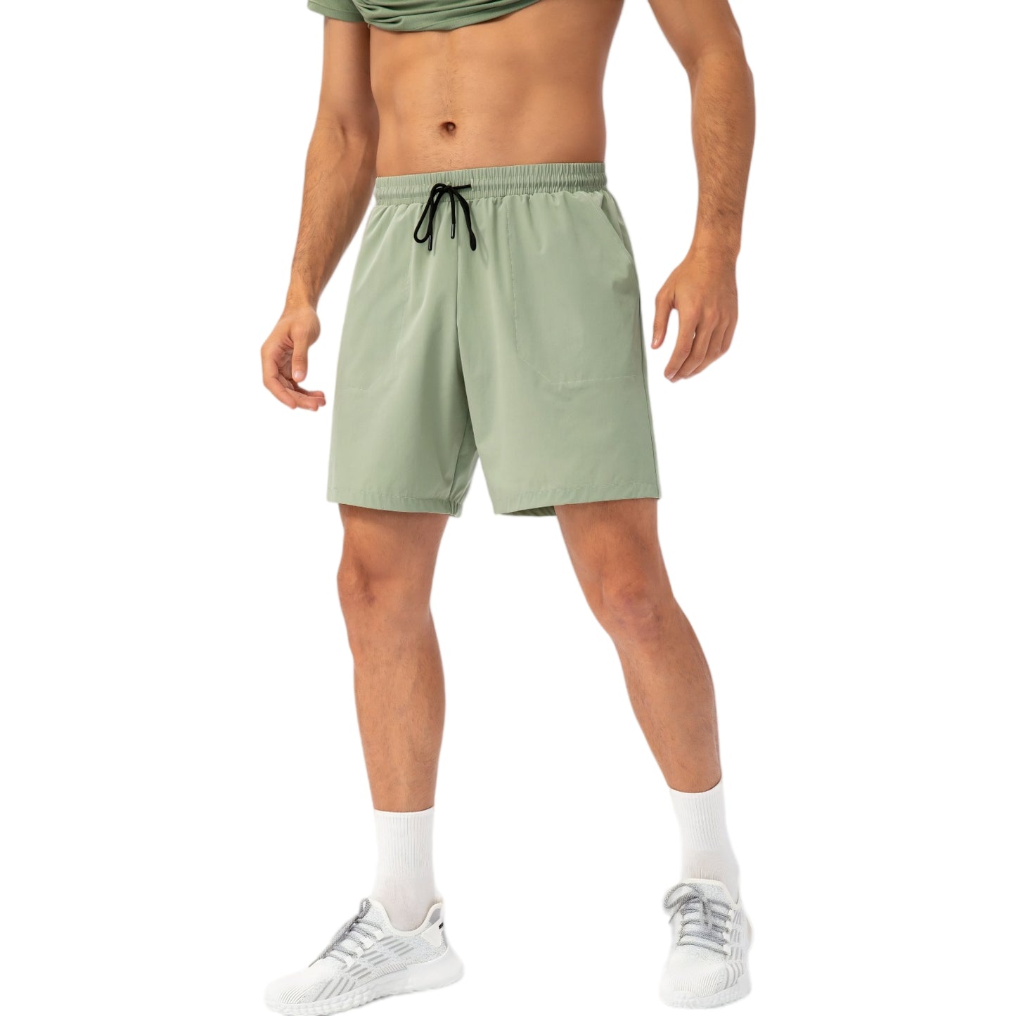 Anna-Kaci Active Men's Lightweight Quick-Dry Shorts with Elastic Drawstring Waist and Side Pockets
