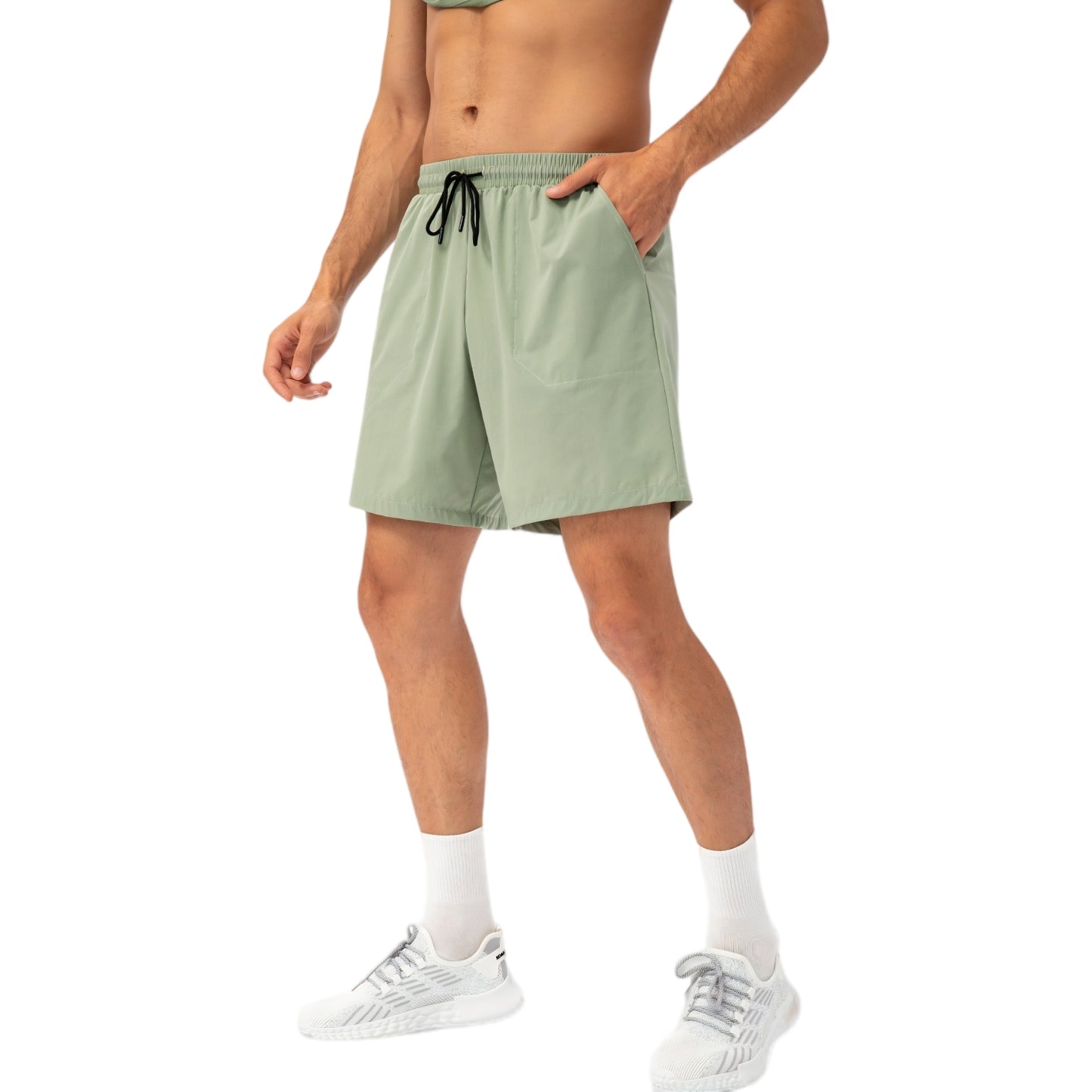 Anna-Kaci Active Men's Lightweight Quick-Dry Shorts with Elastic Drawstring Waist and Side Pockets