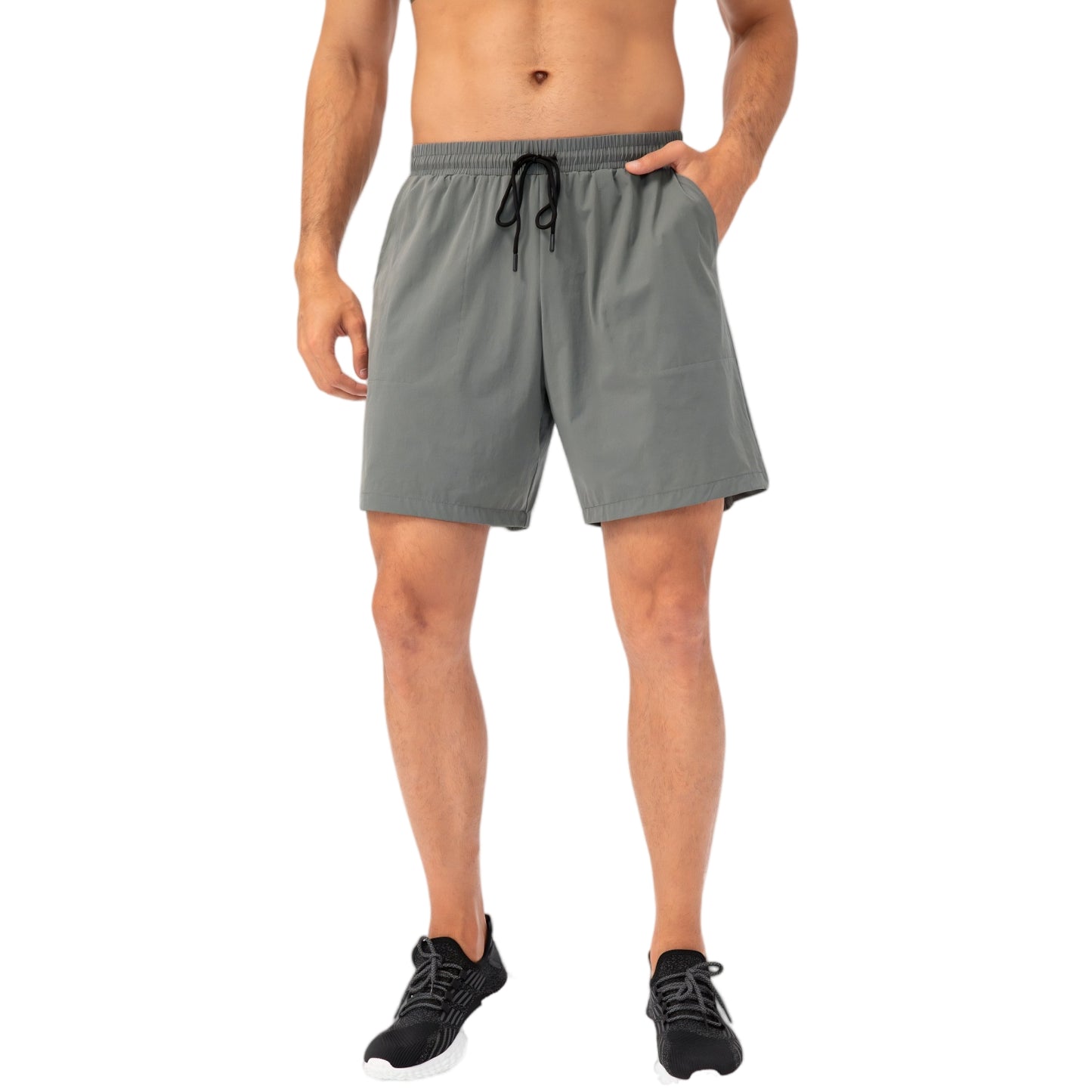 Anna-Kaci Active Men's Lightweight Quick-Dry Shorts with Elastic Drawstring Waist and Side Pockets