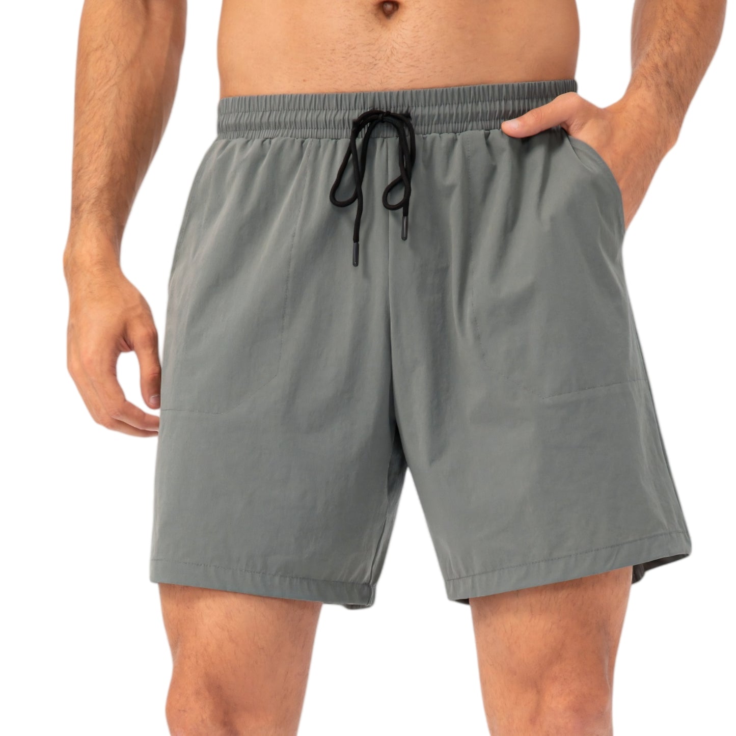 Anna-Kaci Active Men's Lightweight Quick-Dry Shorts with Elastic Drawstring Waist and Side Pockets
