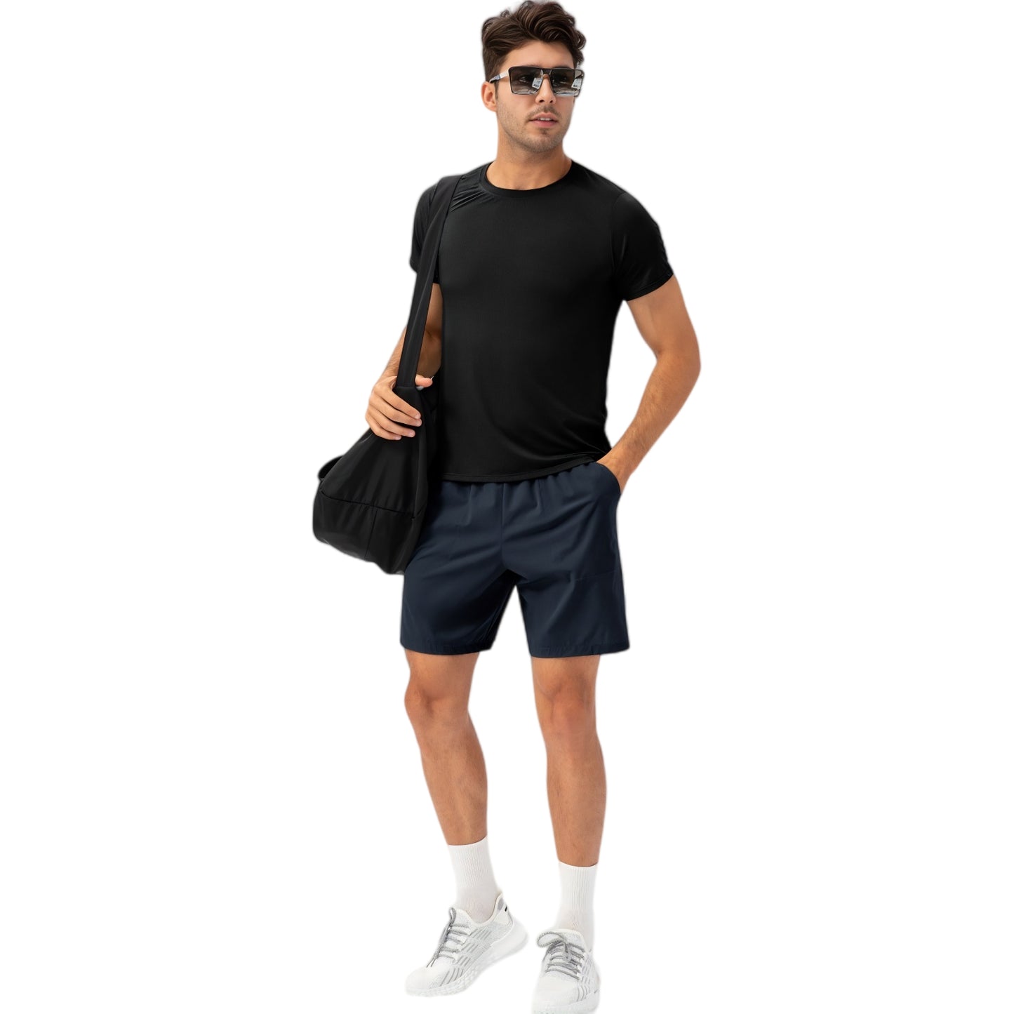 Anna-Kaci Active Men's Lightweight Quick-Dry Shorts with Elastic Drawstring Waist and Side Pockets