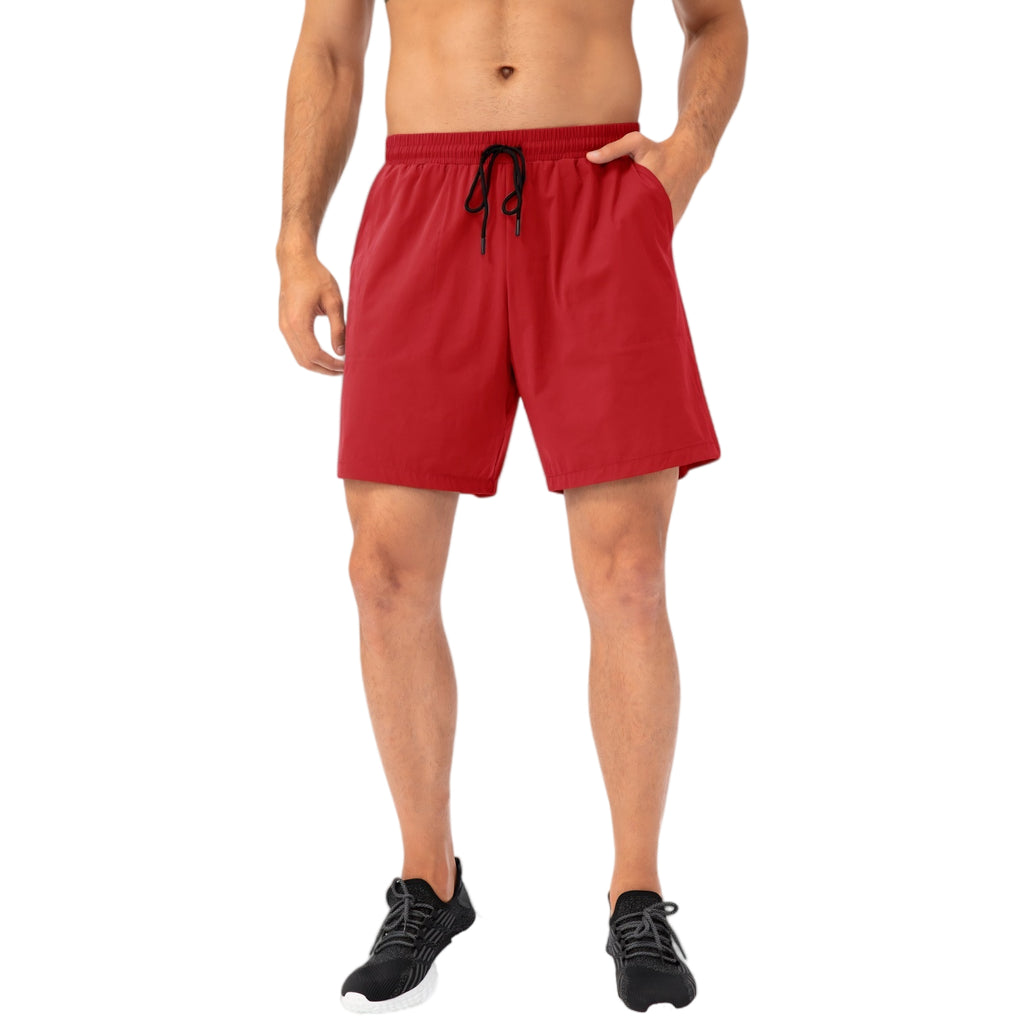 Anna-Kaci Active Men's Lightweight Quick-Dry Shorts with Elastic Drawstring Waist and Side Pockets
