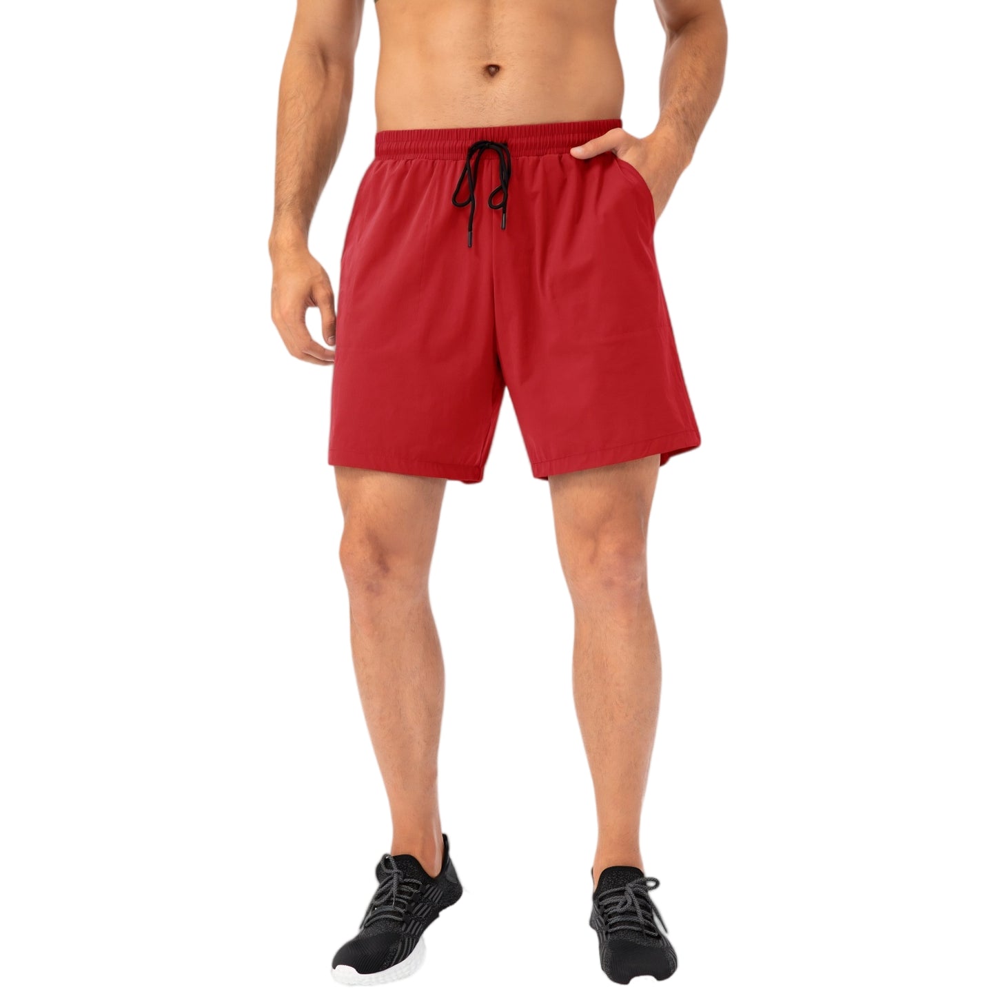 Anna-Kaci Active Men's Lightweight Quick-Dry Shorts with Elastic Drawstring Waist and Side Pockets