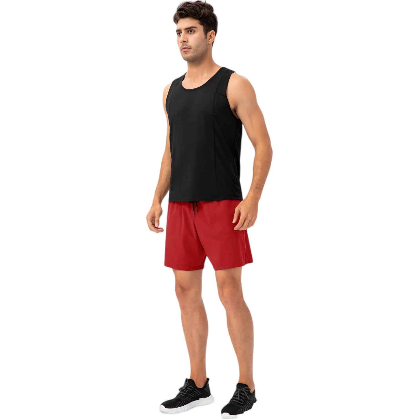 Anna-Kaci Active Men's Lightweight Quick-Dry Shorts with Elastic Drawstring Waist and Side Pockets