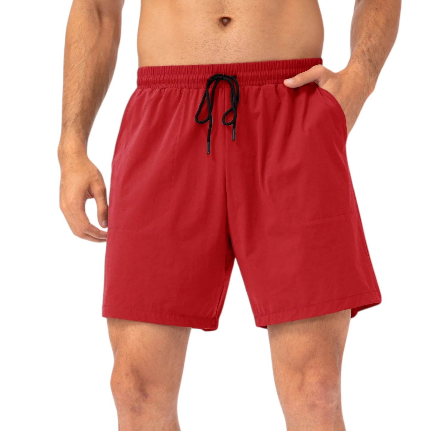 Anna-Kaci Active Men's Lightweight Quick-Dry Shorts with Elastic Drawstring Waist and Side Pockets