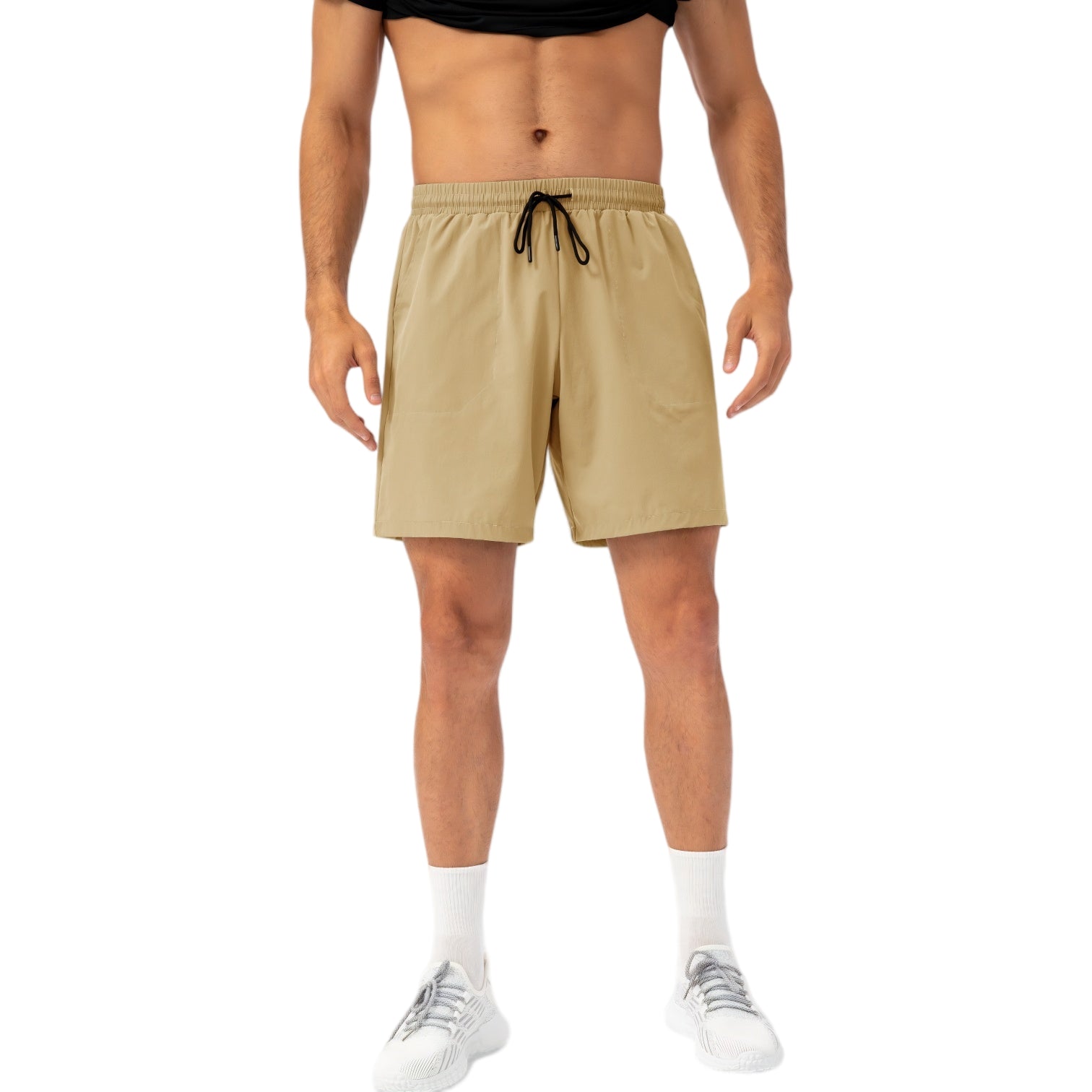 Anna-Kaci Active Men's Lightweight Quick-Dry Shorts with Elastic Drawstring Waist and Side Pockets