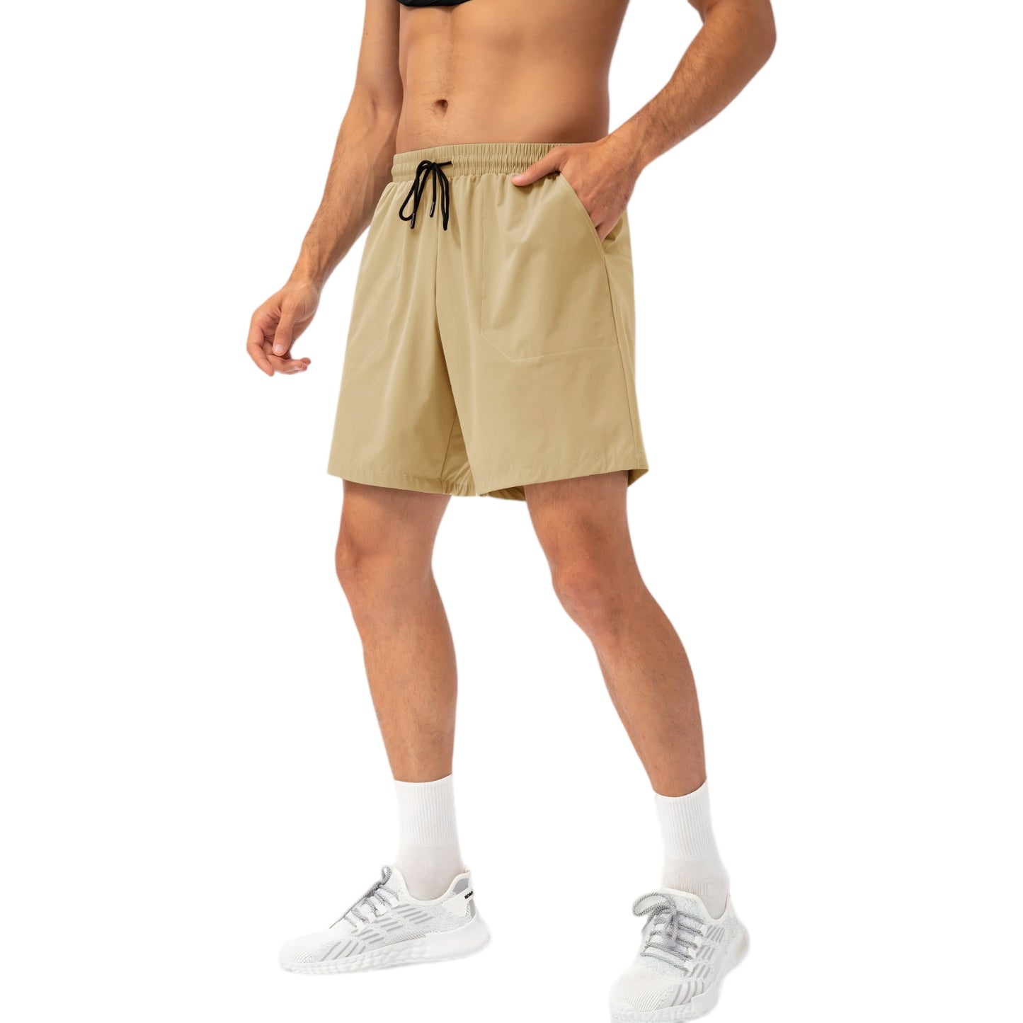 Anna-Kaci Active Men's Lightweight Quick-Dry Shorts with Elastic Drawstring Waist and Side Pockets