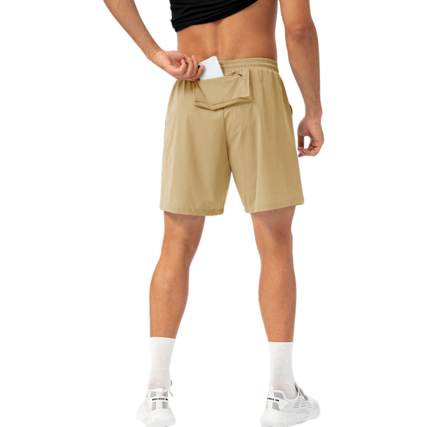Anna-Kaci Active Men's Lightweight Quick-Dry Shorts with Elastic Drawstring Waist and Side Pockets