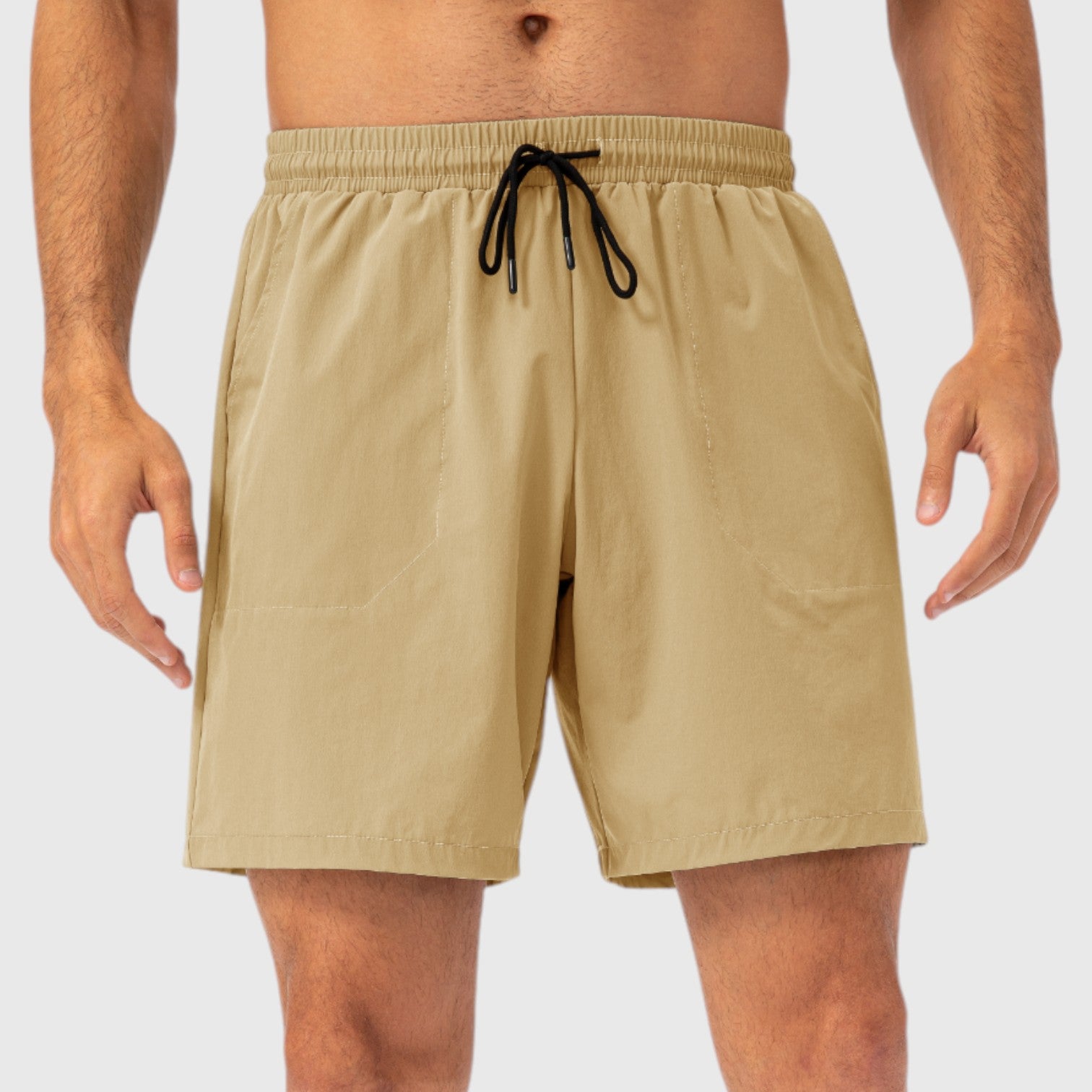 Anna-Kaci Active Men's Lightweight Quick-Dry Shorts with Elastic Drawstring Waist and Side Pockets