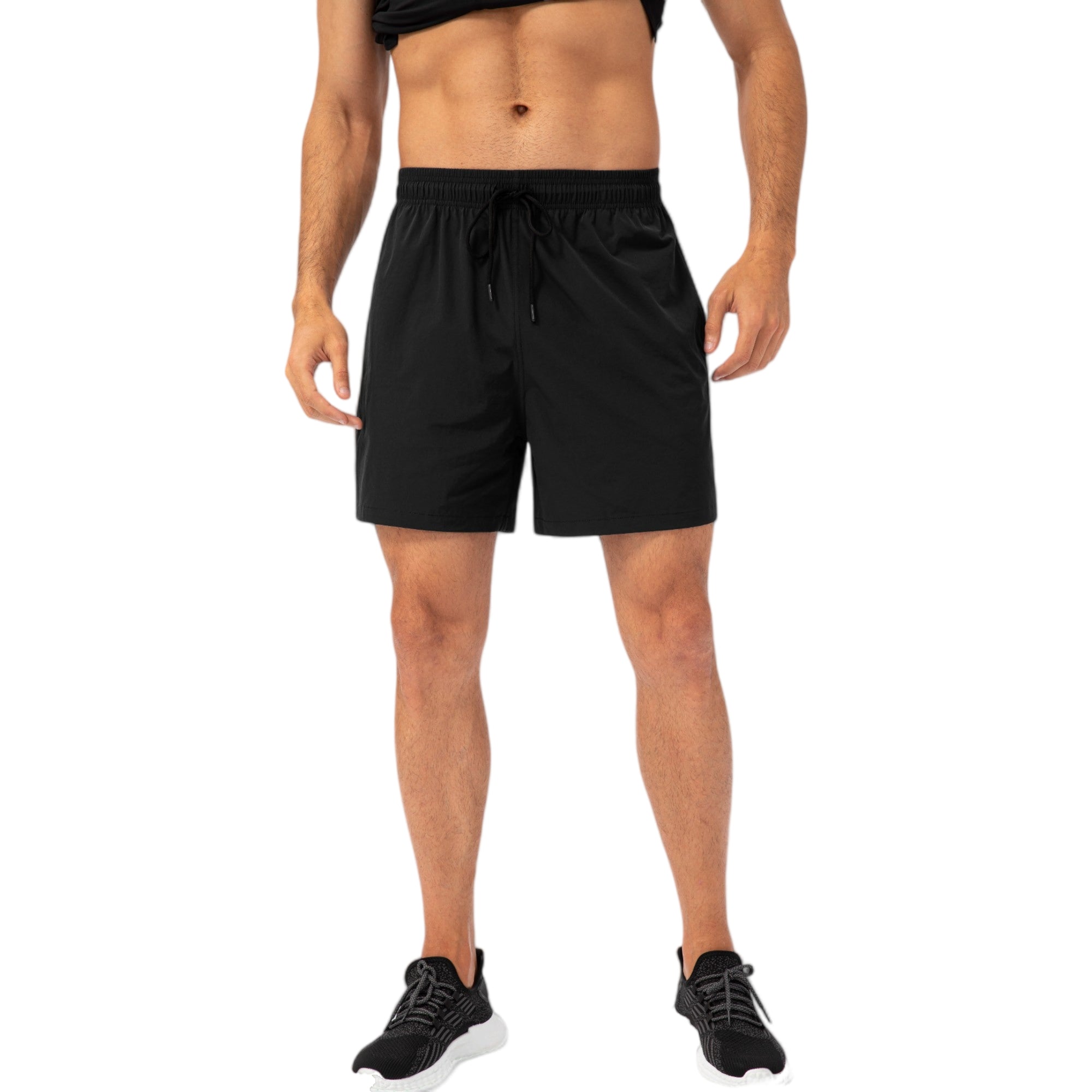 Anna-Kaci Active Men's Drawstring Waist Quick-Dry Shorts with Elastic Band and Side Pockets