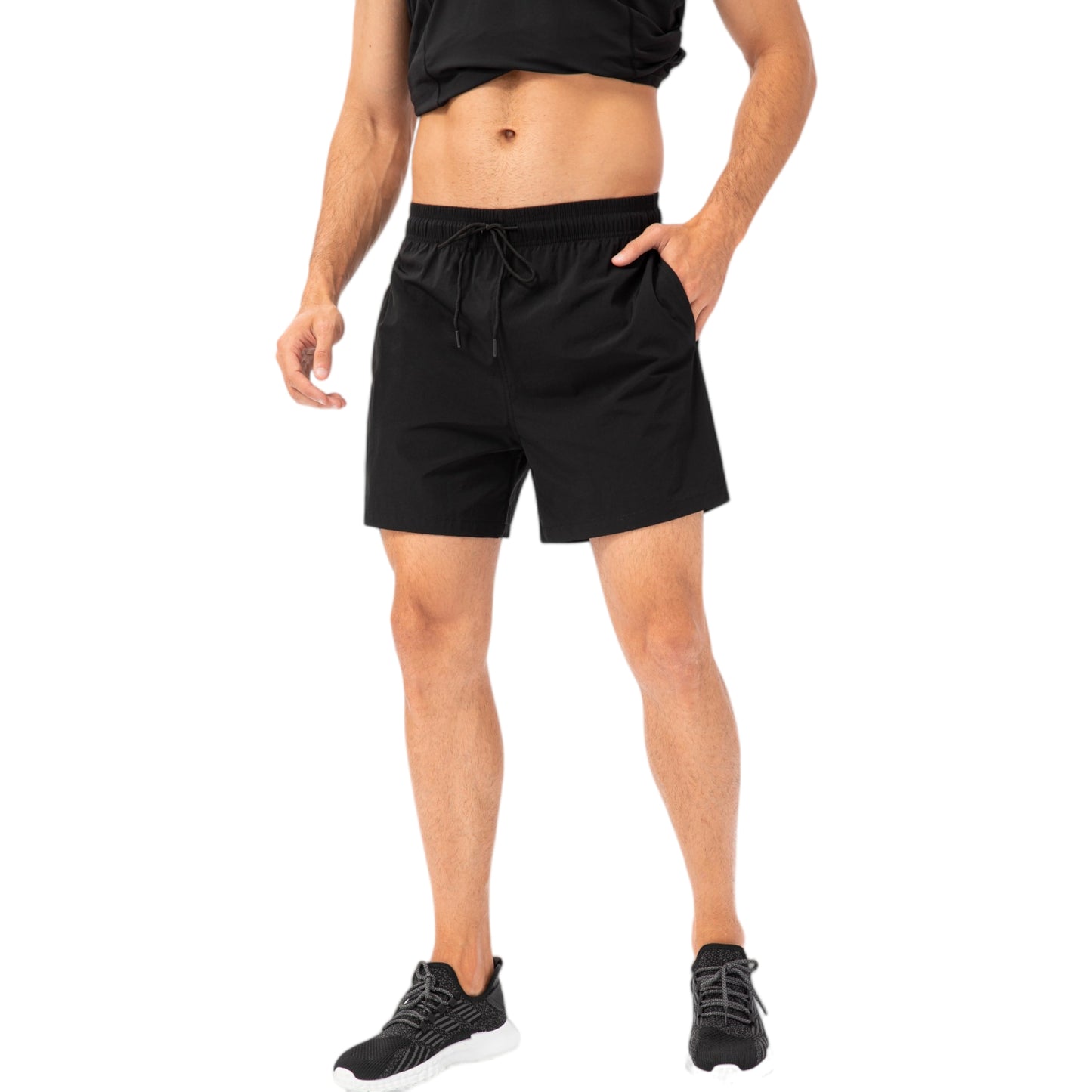 Anna-Kaci Active Men's Drawstring Waist Quick-Dry Shorts with Elastic Band and Side Pockets