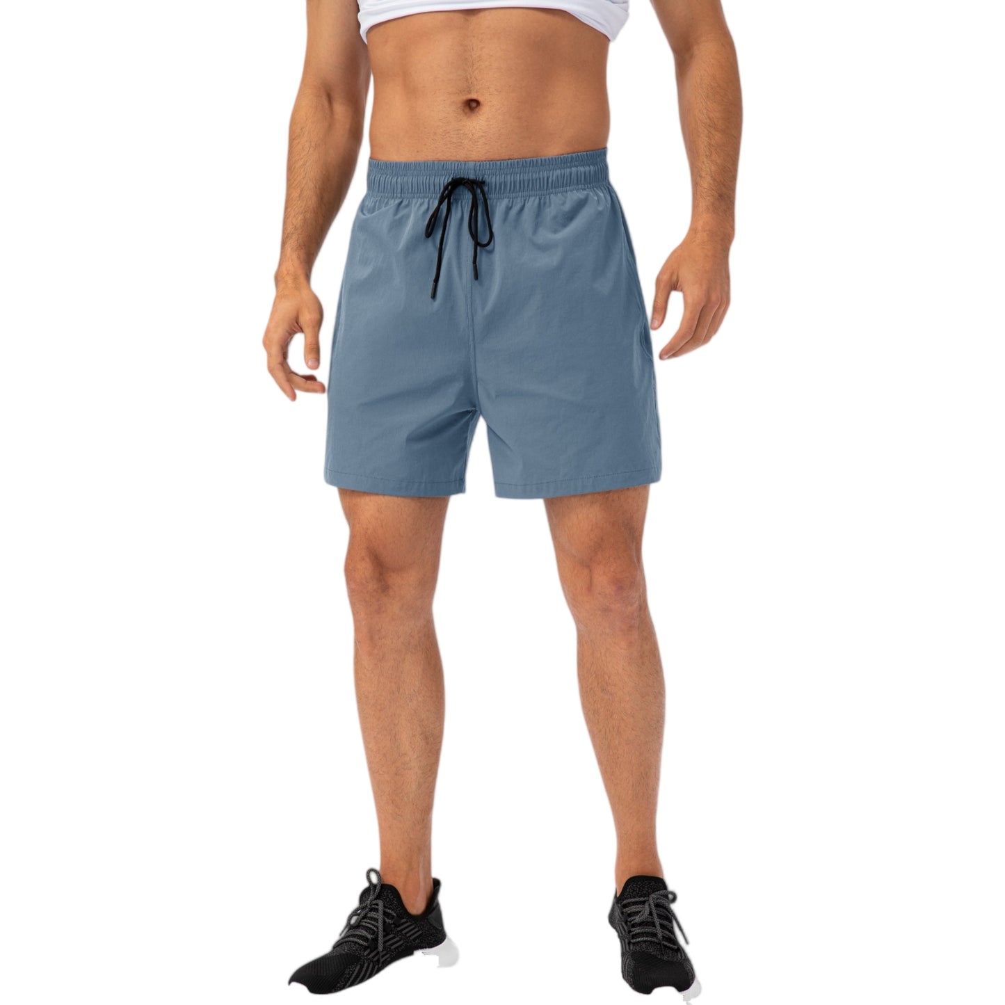 Anna-Kaci Active Men's Drawstring Waist Quick-Dry Shorts with Elastic Band and Side Pockets