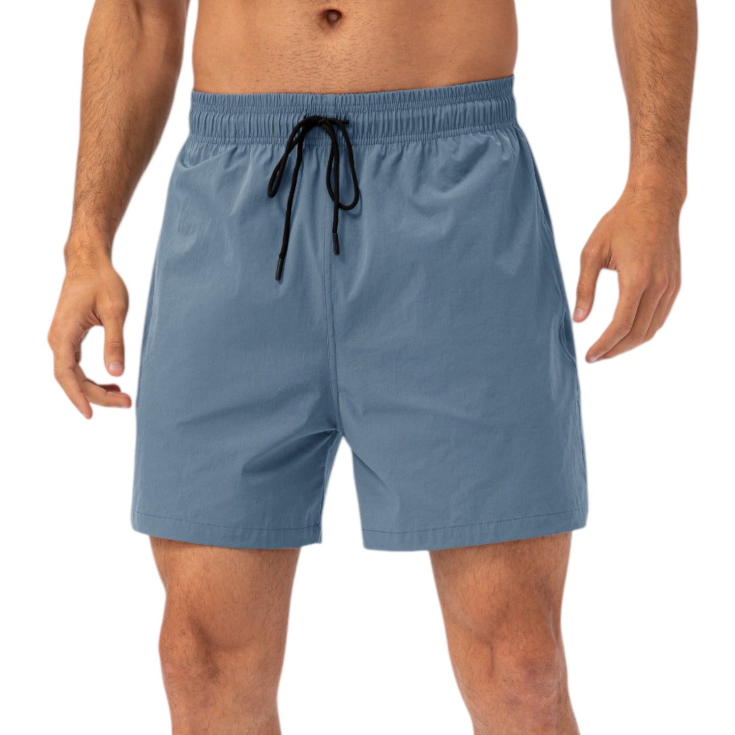 Anna-Kaci Active Men's Drawstring Waist Quick-Dry Shorts with Elastic Band and Side Pockets