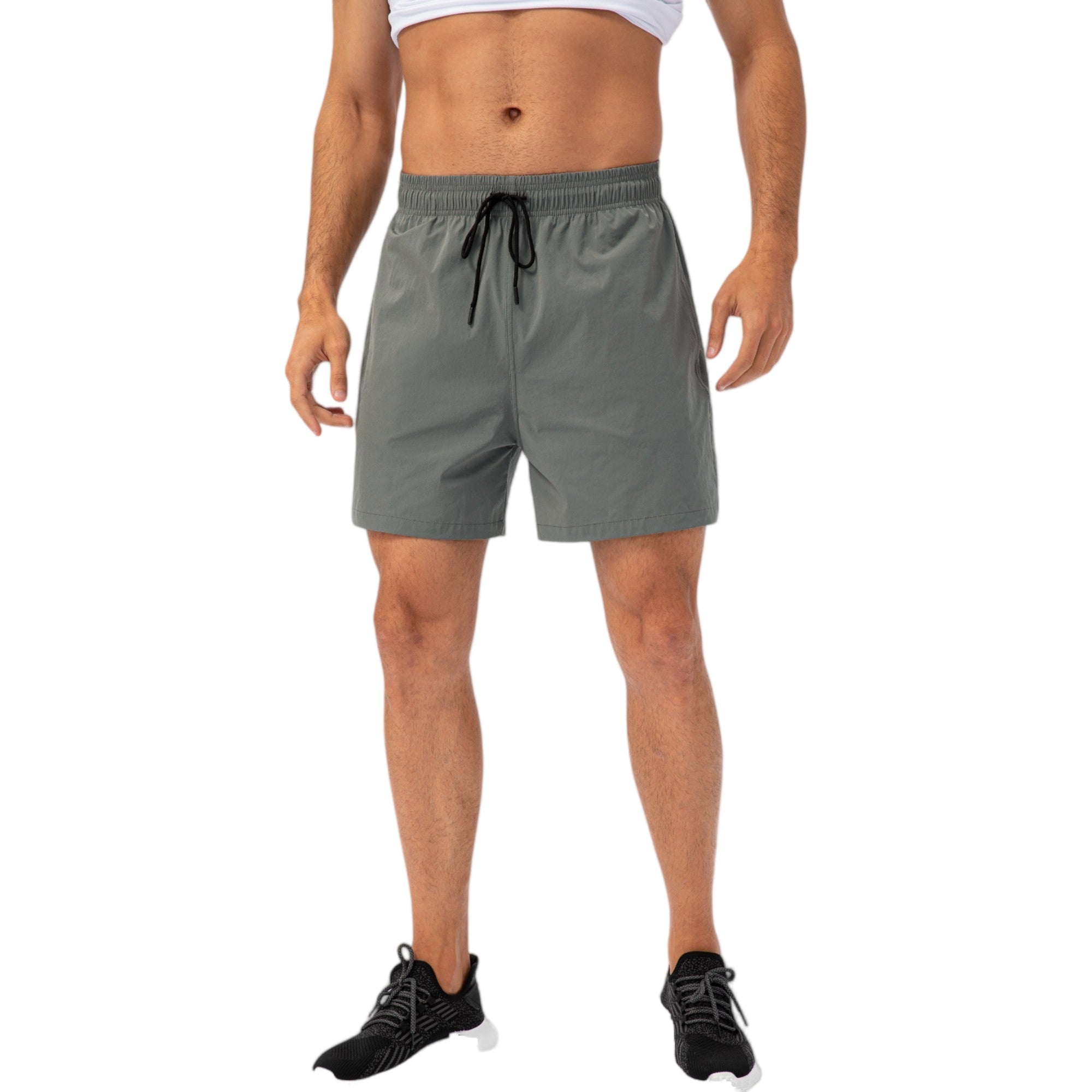 Anna-Kaci Active Men's Drawstring Waist Quick-Dry Shorts with Elastic Band and Side Pockets