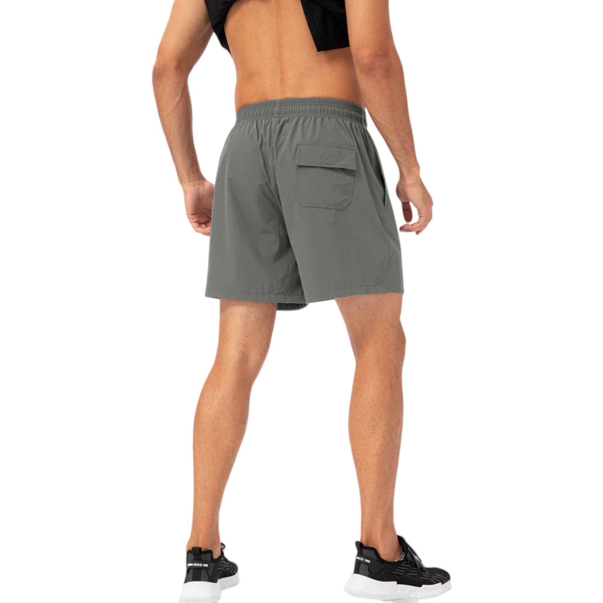 Anna-Kaci Active Men's Drawstring Waist Quick-Dry Shorts with Elastic Band and Side Pockets