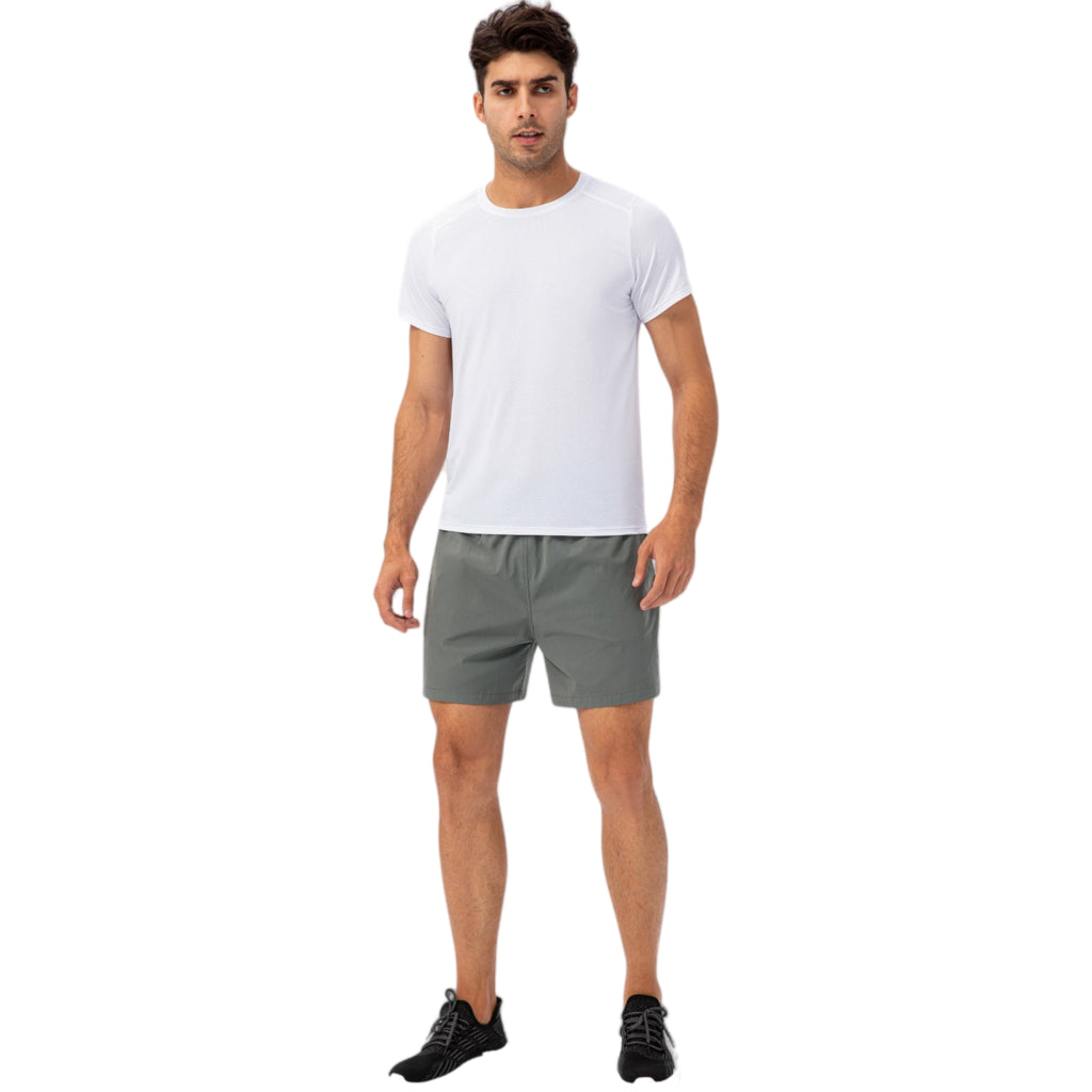Anna-Kaci Active Men's Drawstring Waist Quick-Dry Shorts with Elastic Band and Side Pockets