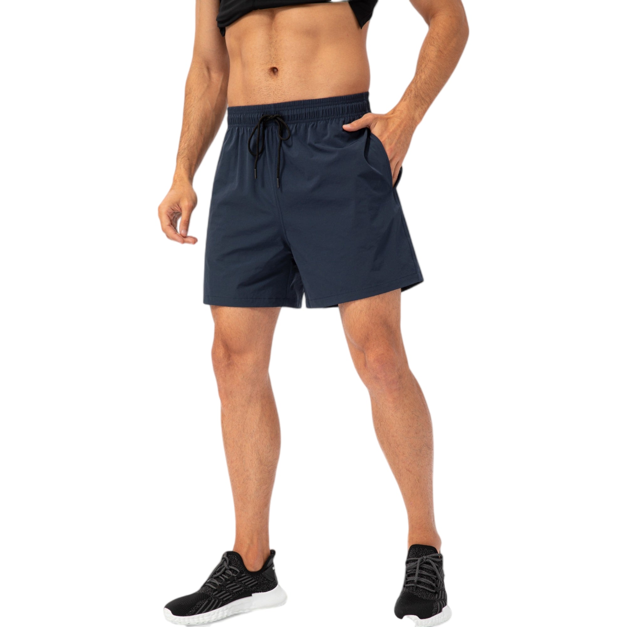 Anna-Kaci Active Men's Drawstring Waist Quick-Dry Shorts with Elastic Band and Side Pockets