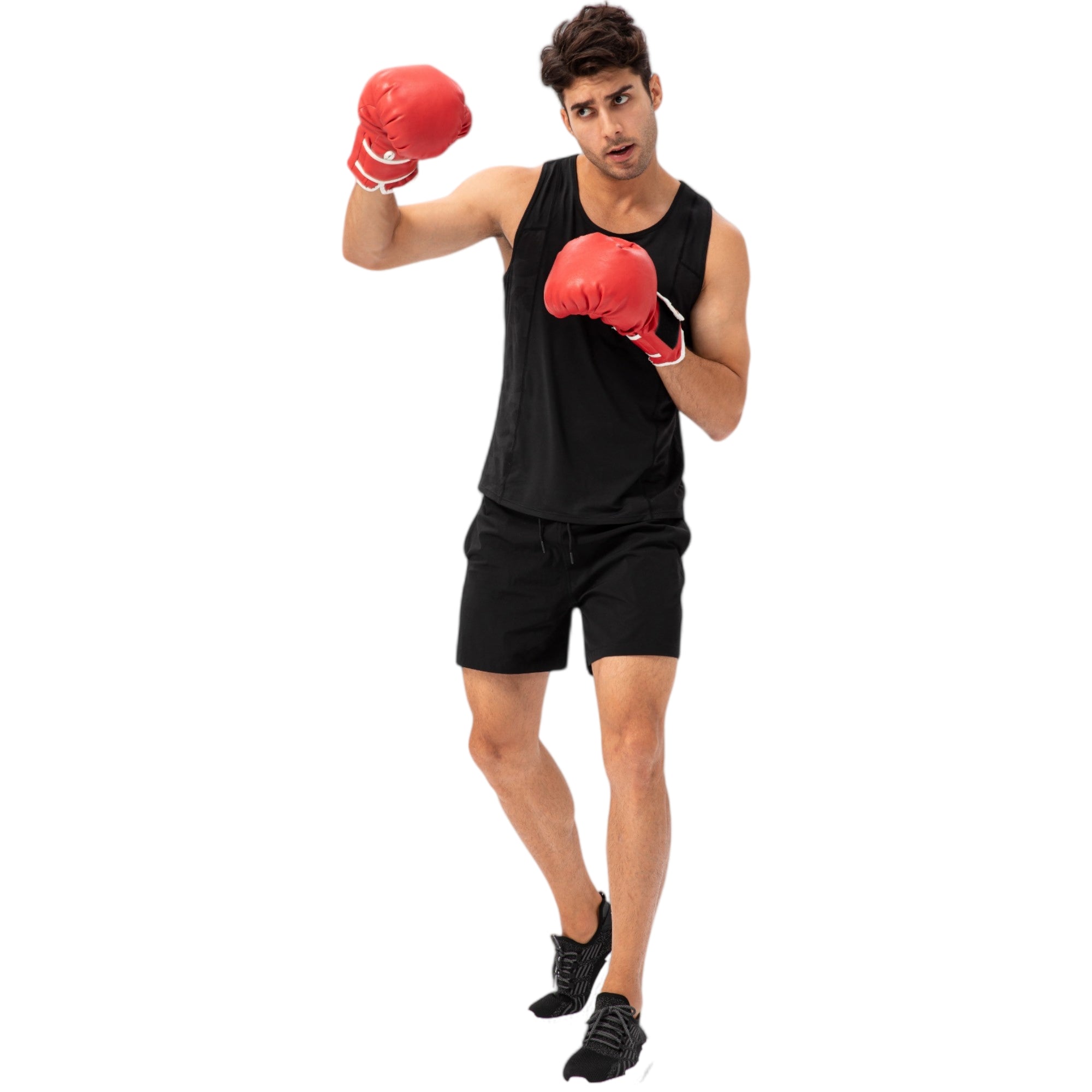 Anna-Kaci Active Men's Drawstring Waist Quick-Dry Shorts with Elastic Band and Side Pockets