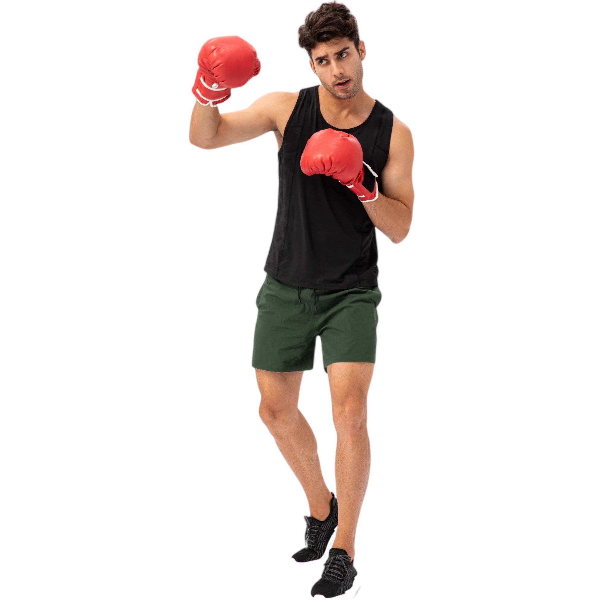 Anna-Kaci Active Men's Drawstring Waist Quick-Dry Shorts with Elastic Band and Side Pockets