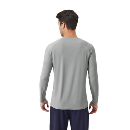 Anna-Kaci Active Men's Long Sleeve Performance Shirt with Raglan Sleeves and Lightweight Stretch Fabric