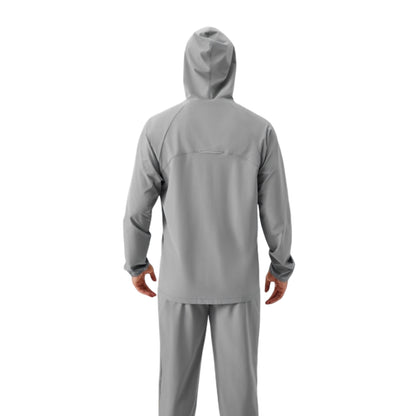 Anna-Kaci Active Men's Lightweight Zip-Up Hoodie Jacket with Adjustable Hood and Side Pockets