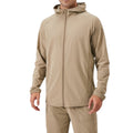 Anna-Kaci Active Men's Lightweight Zip-Up Hoodie Jacket with Adjustable Hood and Side Pockets