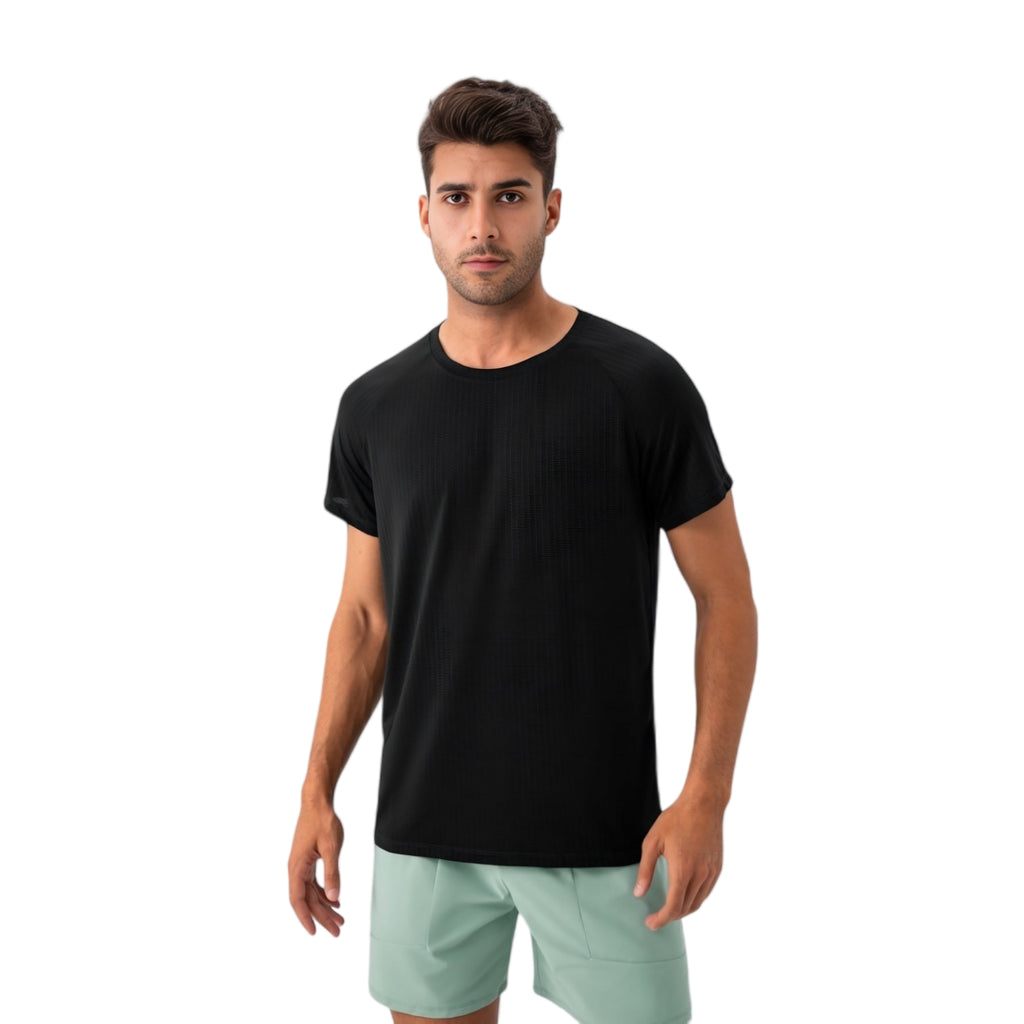 Anna-Kaci Active Men's Lightweight Performance T-Shirt with Moisture-Wicking Fabric and Raglan Sleeves