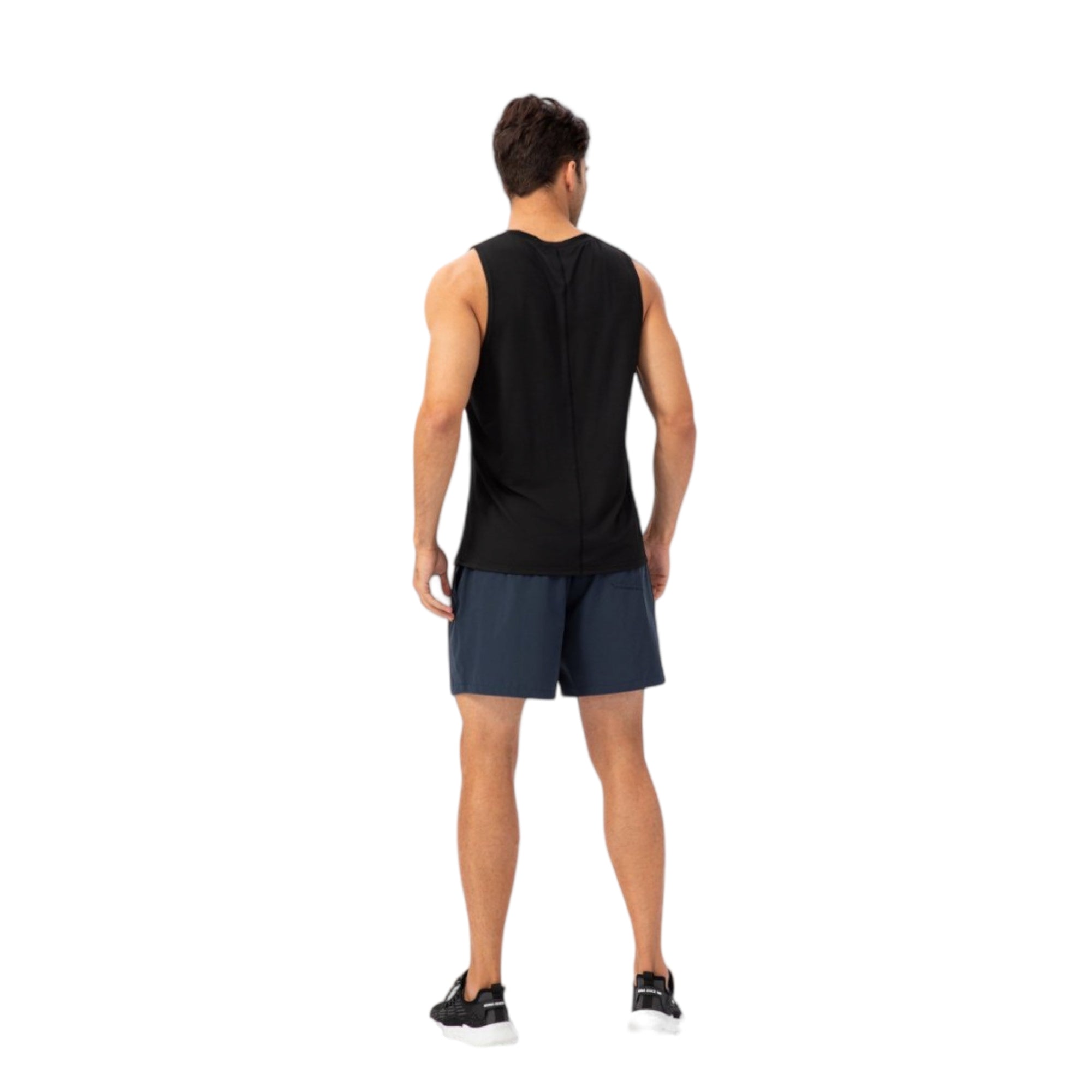Anna-Kaci Active Men's Sleeveless Performance Tank Top with Side Slits and Breathable Quick-Dry Fabric