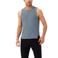 Anna-Kaci Active Men's Sleeveless Performance Tank Top with Side Slits and Breathable Quick-Dry Fabric