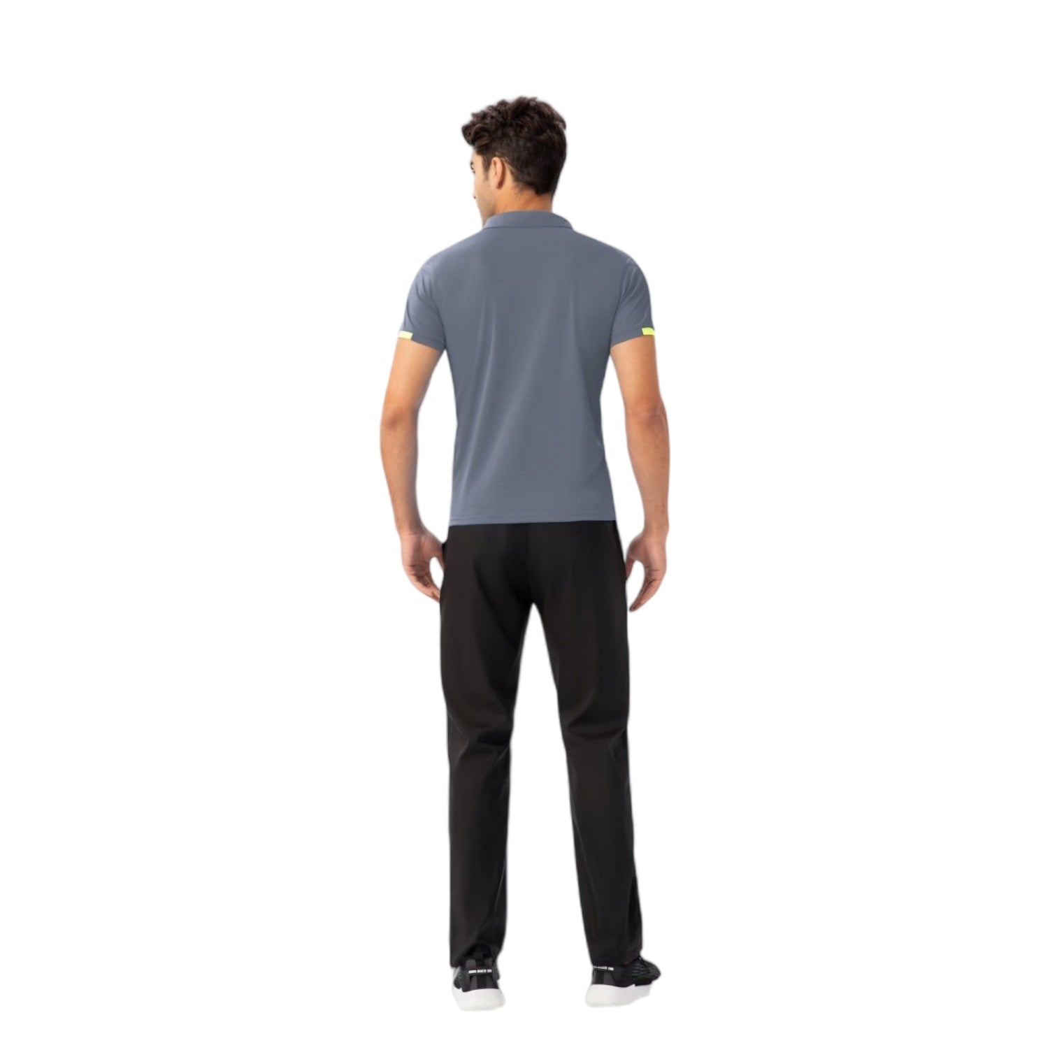 Anna-Kaci Active Men's Athletic Fit Polo Shirt with Contrast Collar and Moisture-Wicking Stretch Fabric