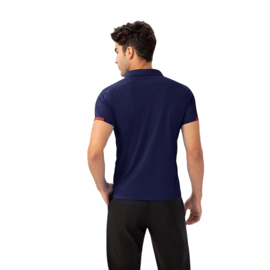 Anna-Kaci Active Men's Athletic Fit Polo Shirt with Contrast Collar and Moisture-Wicking Stretch Fabric