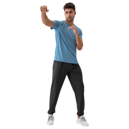 Anna-Kaci Active Men's Lightweight Stretch Lounge Pants with Adjustable Drawstring Waist and Straight Leg Fit