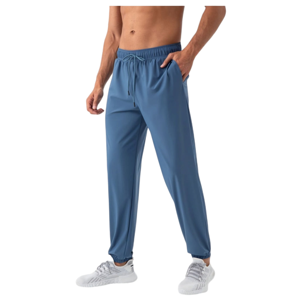 Anna-Kaci Active Men's Lightweight Stretch Lounge Pants with Adjustable Drawstring Waist and Straight Leg Fit