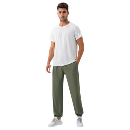 Anna-Kaci Active Men's Lightweight Stretch Lounge Pants with Adjustable Drawstring Waist and Straight Leg Fit