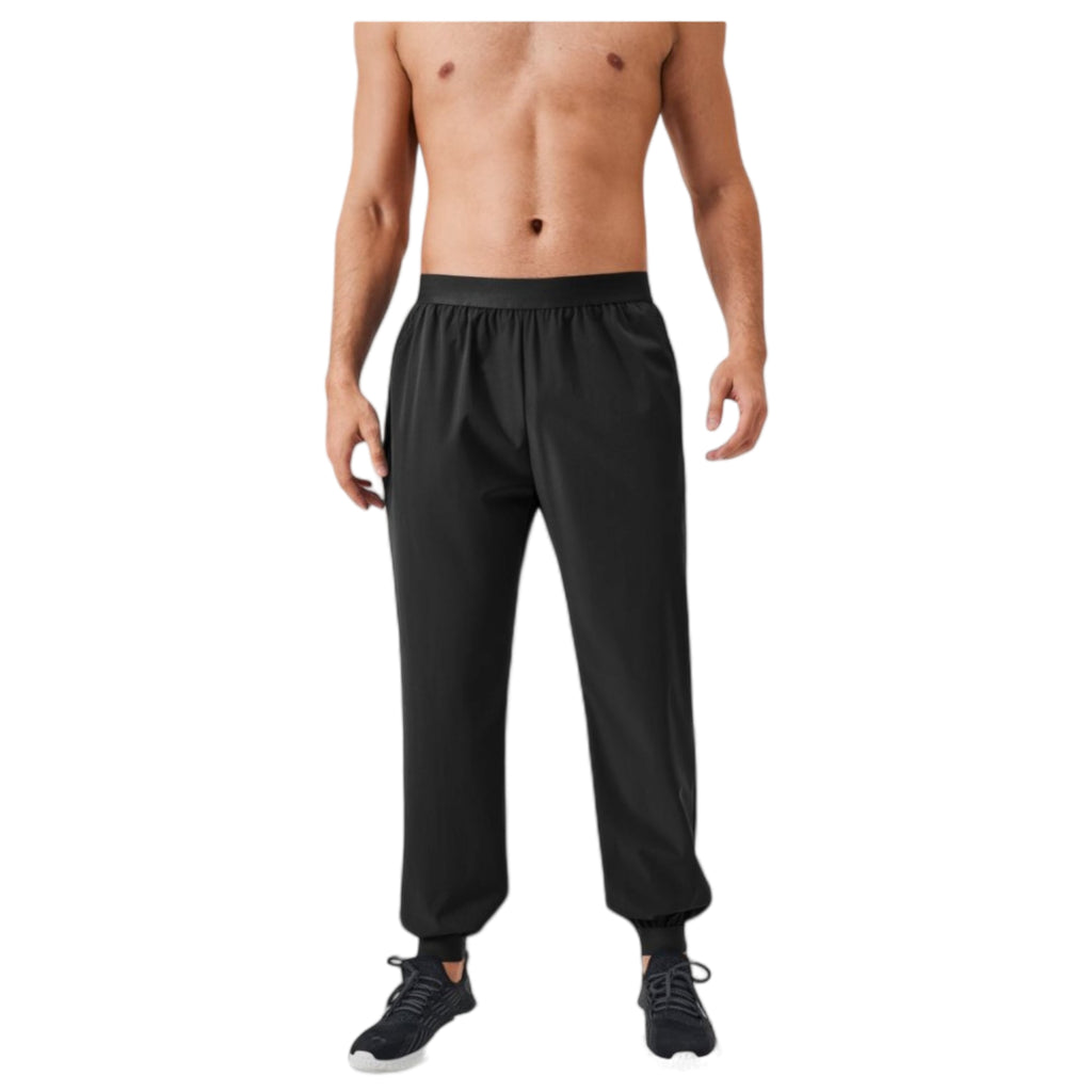 Anna-Kaci Active Men's Tapered Lounge Pants with Stretch Waistband and Elastic Cuffs for Everyday Comfort