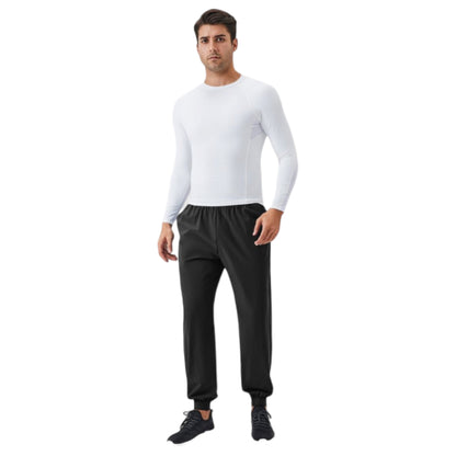 Anna-Kaci Active Men's Tapered Lounge Pants with Stretch Waistband and Elastic Cuffs for Everyday Comfort