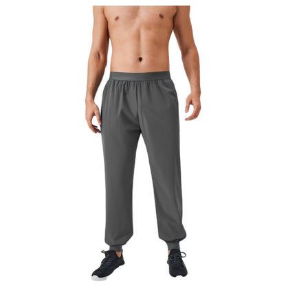 Anna-Kaci Active Men's Tapered Lounge Pants with Stretch Waistband and Elastic Cuffs for Everyday Comfort