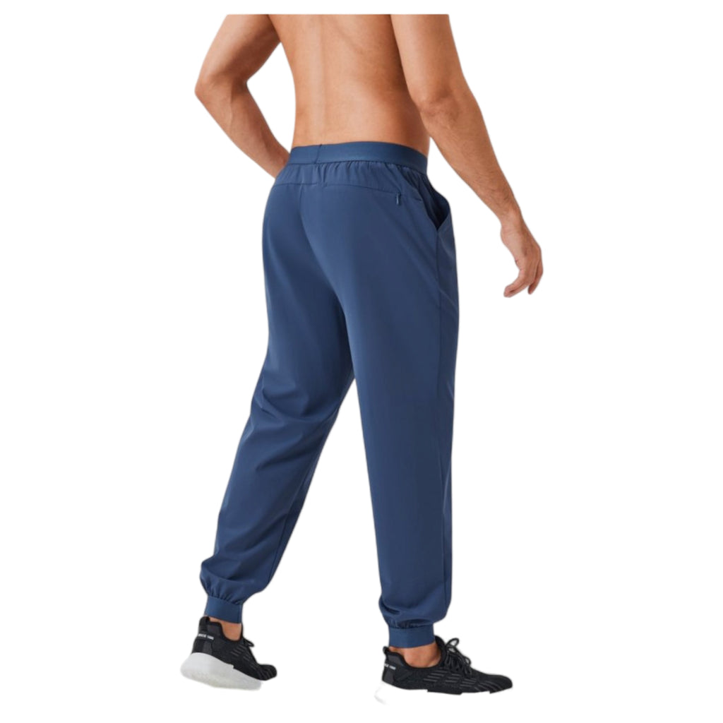 Anna-Kaci Active Men's Tapered Lounge Pants with Stretch Waistband and Elastic Cuffs for Everyday Comfort