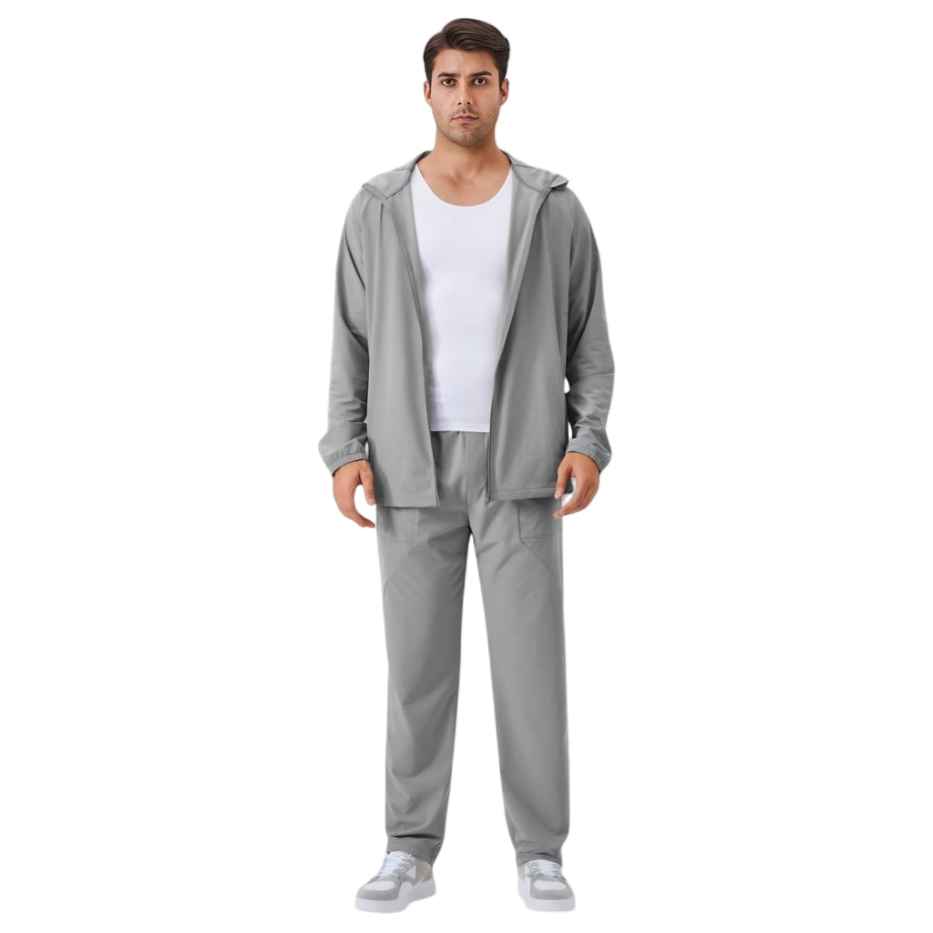 Anna-Kaci Active Men's Relaxed Fit Drawstring Pants with Patch Pockets and Elastic Waistband for Casual Wear