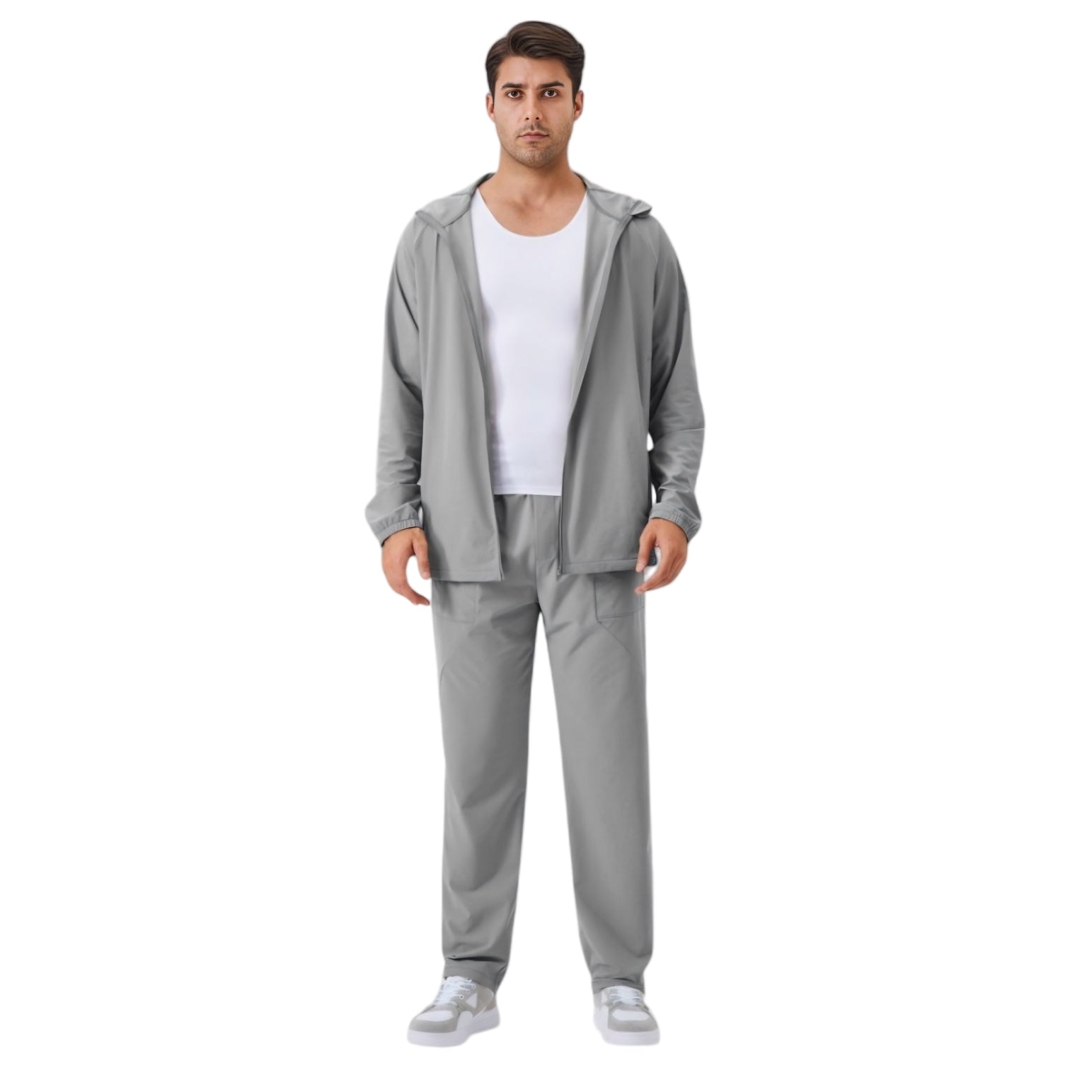 Anna-Kaci Active Men's Relaxed Fit Drawstring Pants with Patch Pockets and Elastic Waistband for Casual Wear