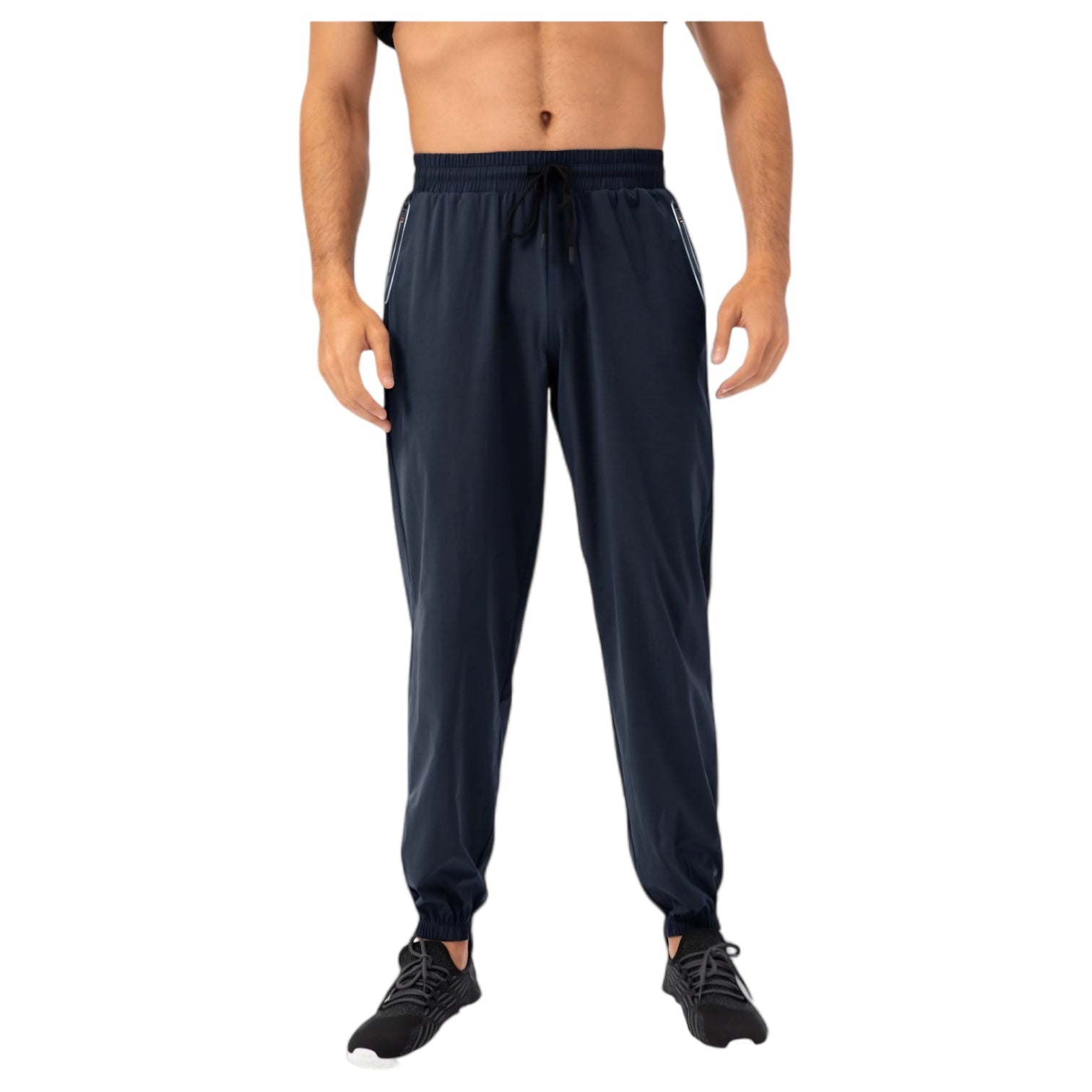 Anna-Kaci Active Men's Athletic Drawstring Pants with Zipper Pockets and Elastic Waistband for Active and Casual Wear