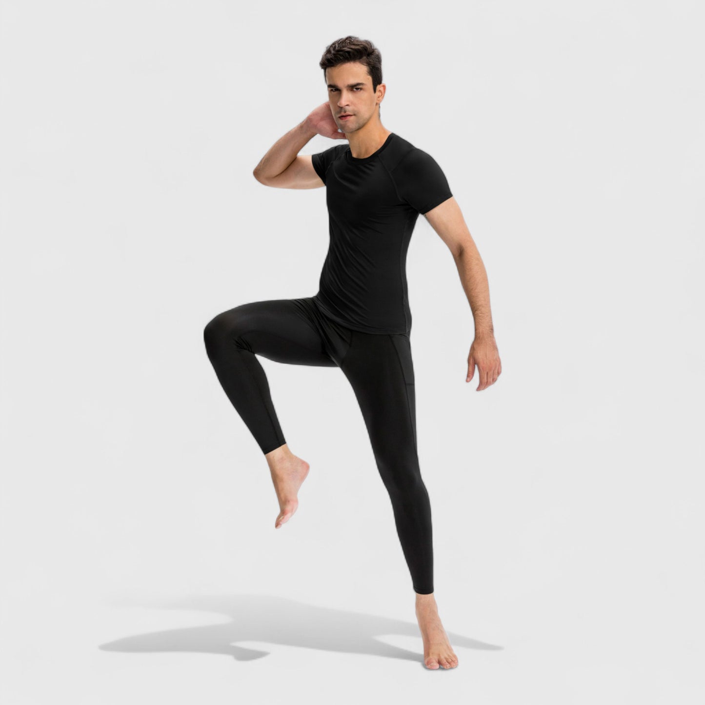 Anna-Kaci Active Men's Short Sleeve Compression Top with Moisture-Wicking Stretch Fabric for Performance and Training