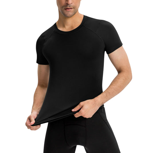 Anna-Kaci Active Men's Short Sleeve Compression Top with Moisture-Wicking Stretch Fabric for Performance and Training
