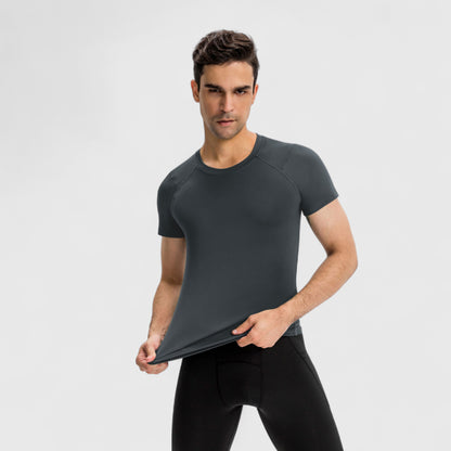 Anna-Kaci Active Men's Short Sleeve Compression Top with Moisture-Wicking Stretch Fabric for Performance and Training