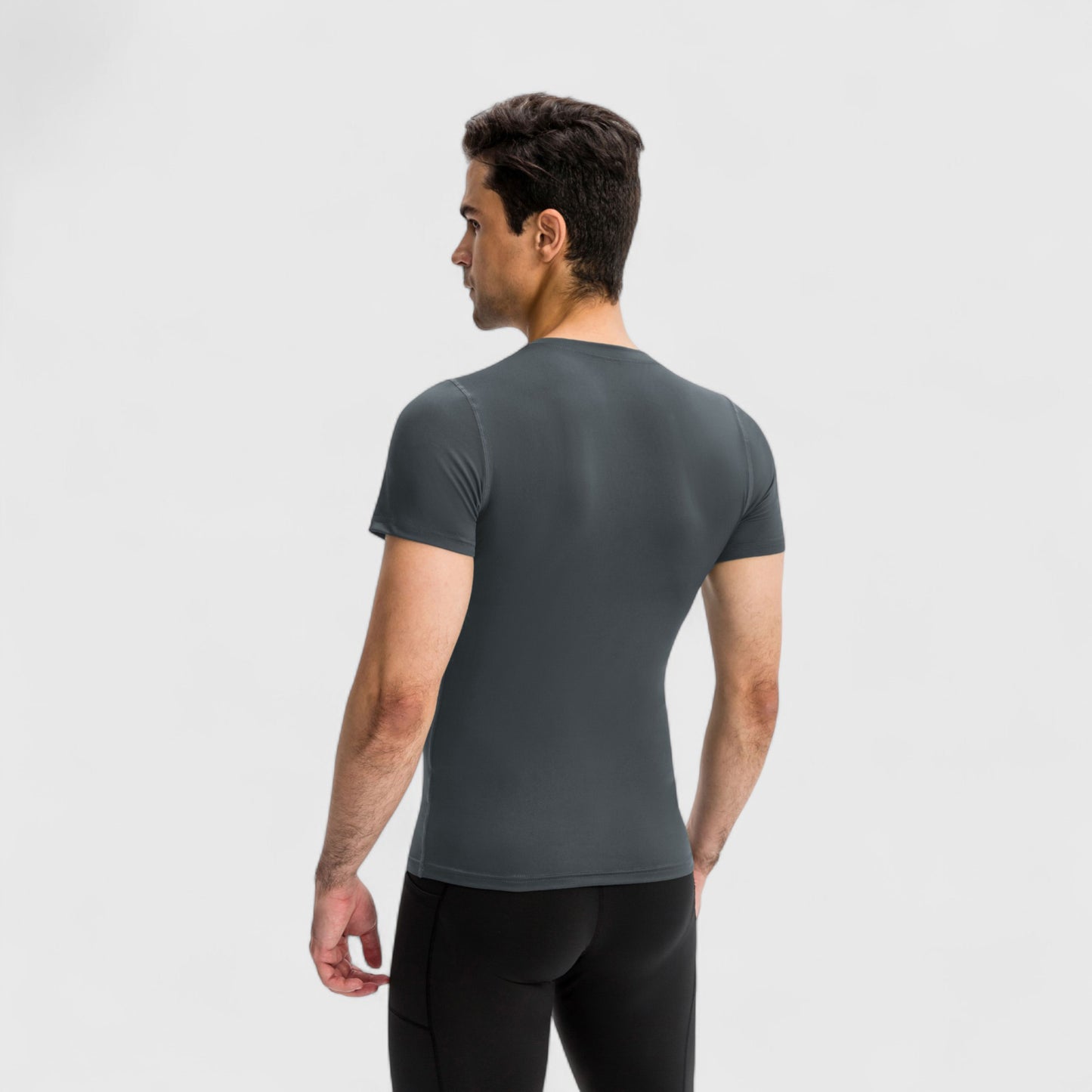 Anna-Kaci Active Men's Short Sleeve Compression Top with Moisture-Wicking Stretch Fabric for Performance and Training